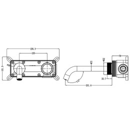 Смеситель для раковины Boheme Tech 158/2-G