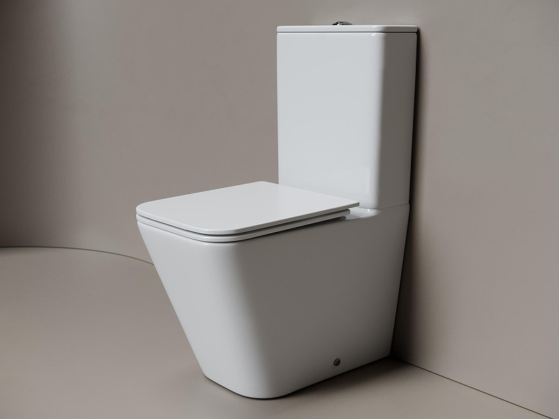 Унитаз-компакт Ceramicanova Cubic CN1803T цвет Белый с бачком и сиденьем Микролифт