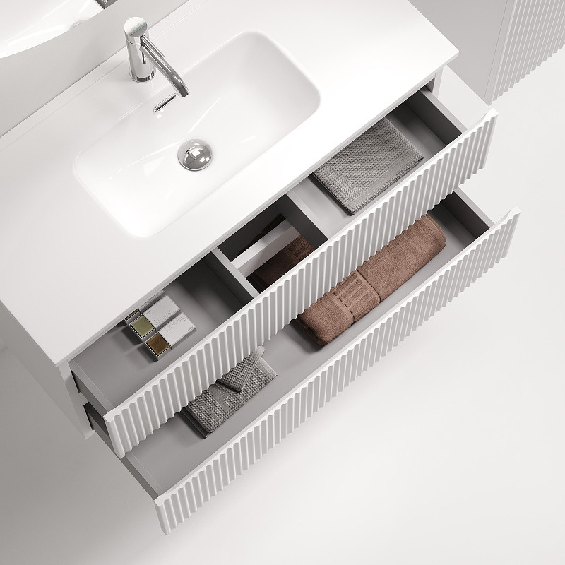 Тумба под раковину Sancos Snob R 90 SNR90/39W подвесная цвет Bianco