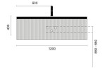 Тумба под раковину Boheme Armadi Art Quatro 1 120 790-M1-120-RIB-D-A-LED подвесная