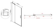 Душевая дверь Vincea Extra 100 VDP-1E9010CLB