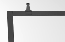 Душевая перегородка Abber AG60120B 120x200 профиль Черный стекло прозрачное