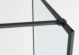 Душевая перегородка Abber AG60120B 120x200 профиль Черный стекло прозрачное