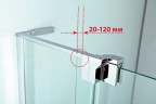 Душевой уголок Cezares Slider 90x100 SLIDER-AH-1-100-80/90-C-NERO