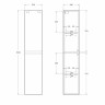 Шкаф пенал BelBagno Kraft 33 R KRAFT-1600-2A-SC-RNN-R подвесной