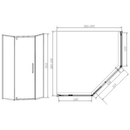 Душевой уголок Vincea Slim-N 100x100 VSP-4SN100CLB
