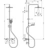 Душевая система Hansgrohe Vernis Blend Showerpipe 240 1jet EcoSmart 26428670 с термостатом черный матовый