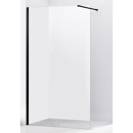 Душевая перегородка Abber AG61100B 100x200 профиль Черный стекло прозрачное