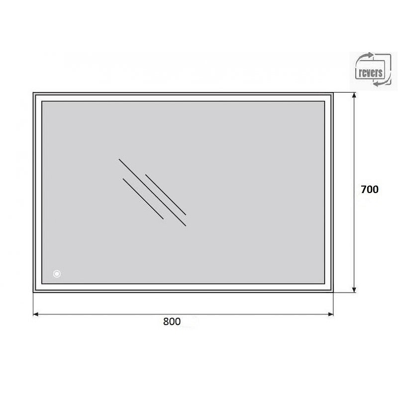 Зеркало BelBagno SPC-GRT-700-800-LED-TCH с подсветкой
