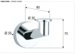 Крючок Remer Guest GS50DO цвет Золото глянцевое