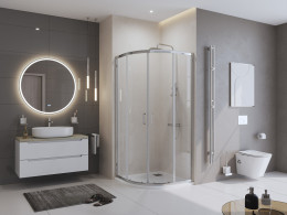 Душевой поддон из искусственного камня BelBagno Uno 90x90 TRAY-MR-UNO-R-90-550-35-W