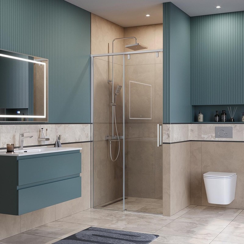 Душевая дверь BelBagno Soft Close-1 110 SOFT_CLOSE-1-BF-1-110-C-Cr
