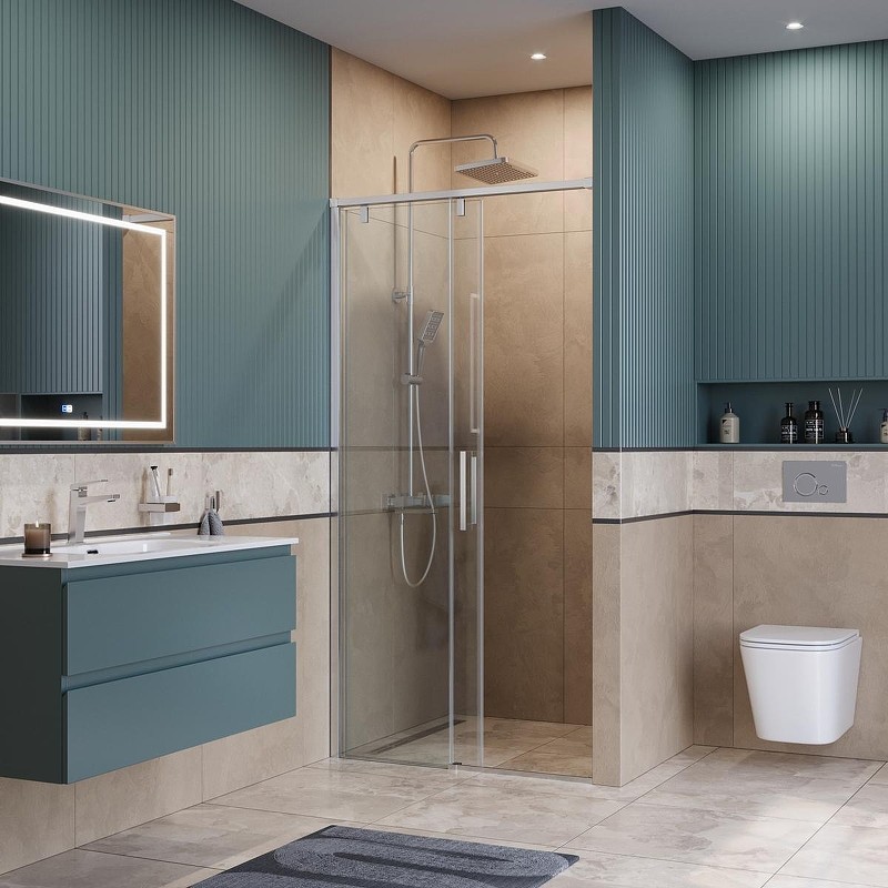Душевая дверь BelBagno Soft Close-1 110 SOFT_CLOSE-1-BF-1-110-C-Cr