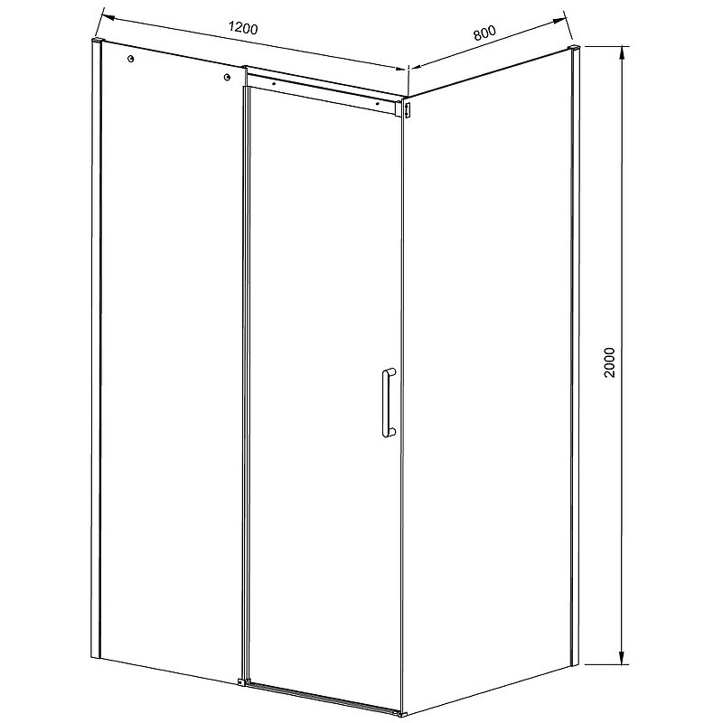 Душевой уголок Vincea Dice 120x80 VSR-4D8012CLGM