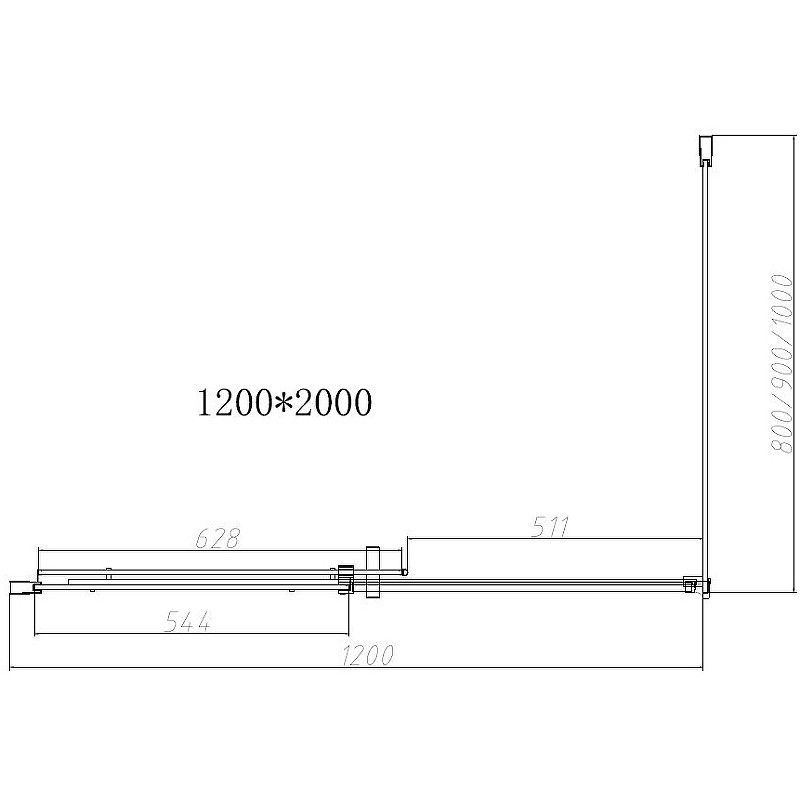 Душевой уголок Vincea Dice 120x80 VSR-4D8012CLGM