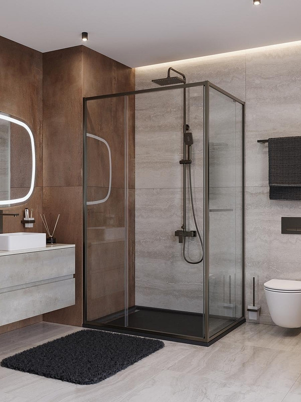 Душевой уголок Cezares Lux 110x100 LUX-AH-FS-11-110/100-C-GM
