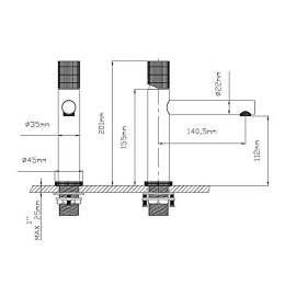 Смеситель для раковины Vincea Groove VBF-4G1BN