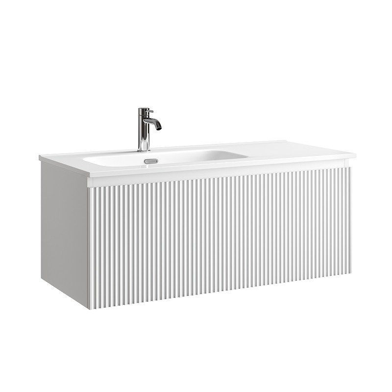 Тумба под раковину Sancos Snob R 1.0 100 L SNR1.0100LW подвесная цвет Bianco