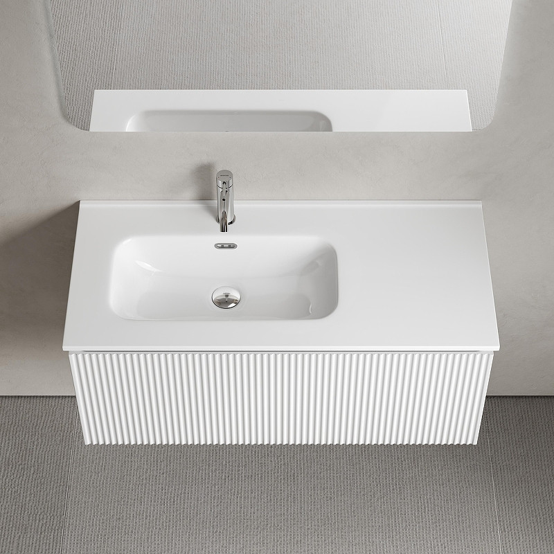 Тумба под раковину Sancos Snob R 1.0 100 L SNR1.0100LW подвесная цвет Bianco