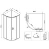 Душевой уголок Vincea City 90x90 VSQ-5CT900CL