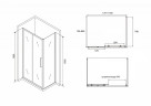 Душевой уголок Abber Schwarzer Diamant 130х80 AG30130BH-S80B профиль Черный стекло прозрачное