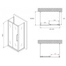Душевой уголок Abber Schwarzer Diamant 100x50 AG30100BH-S50B-S50B профиль Черный стекло прозрачное