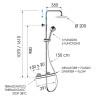 Душевая система Remer Elegance EQ32AUFM20 с термостатом цвет Хром