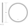 Зеркало Cezares Eco 70 CZR-SPC-ECO-700-LED-TCH с подсветкой