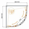 Душевой уголок Cezares Molveno 90х90 MOLVENO-R-2-90-C-Cr-IV