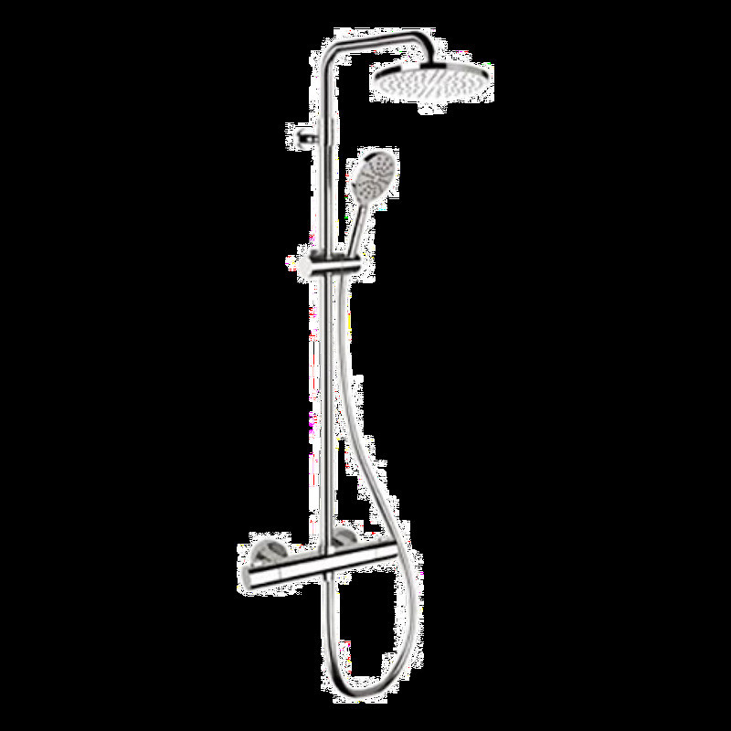 Душевая система Remer Elegance EQ32A8MPMD20 с термостатом цвет Хром