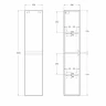 Шкаф пенал BelBagno Kraft 33 L KRAFT-1600-2A-SC-RGB-L подвесной