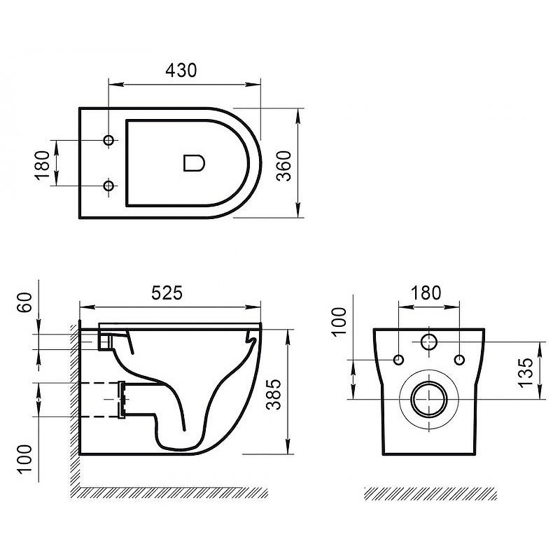 Комплект унитаза с инсталляцией BelBagno Onda BB066CHR/BB870SC/BB002-80/BB005-PR-CHROME