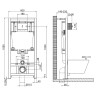 Комплект унитаза с инсталляцией BelBagno Onda BB066CHR/BB870SC/BB002-80/BB005-PR-CHROME