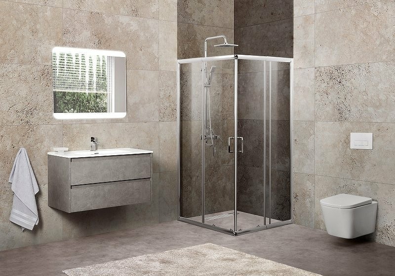 Душевой уголок BelBagno Unique 90х90 UNIQUE-A-2-75/90-C-Cr