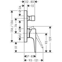 Смеситель для душа Hansgrohe Metropol 32545140 Шлифованная бронза
