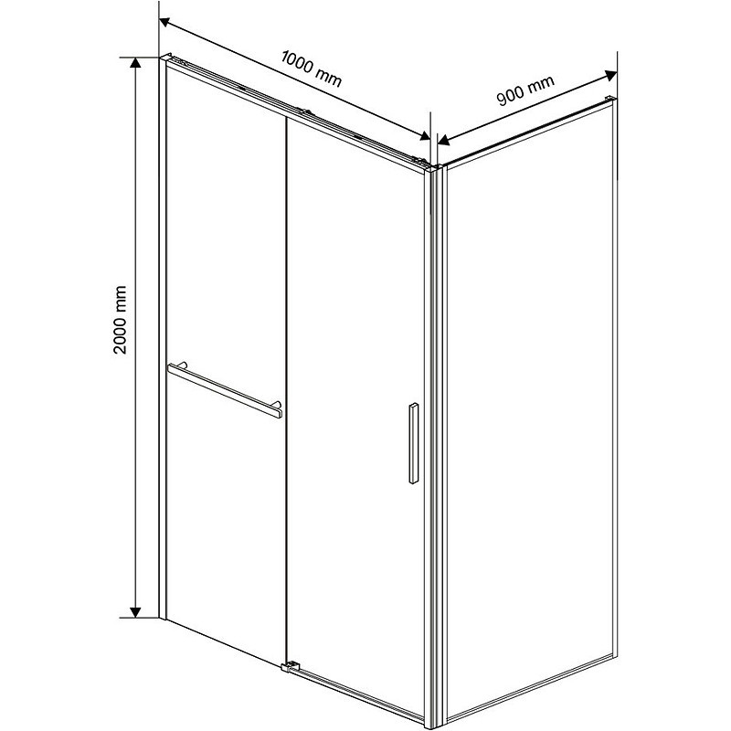 Душевой уголок Vincea Slim Soft 100x90 VSR-1SS9010CL
