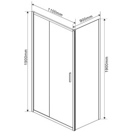 Душевой уголок Vincea Garda 110x90 VSR-1G9011CLGM
