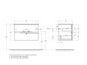 Тумба под раковину Cezares Duet 80 DUET-800-2C-SO-BL подвесная