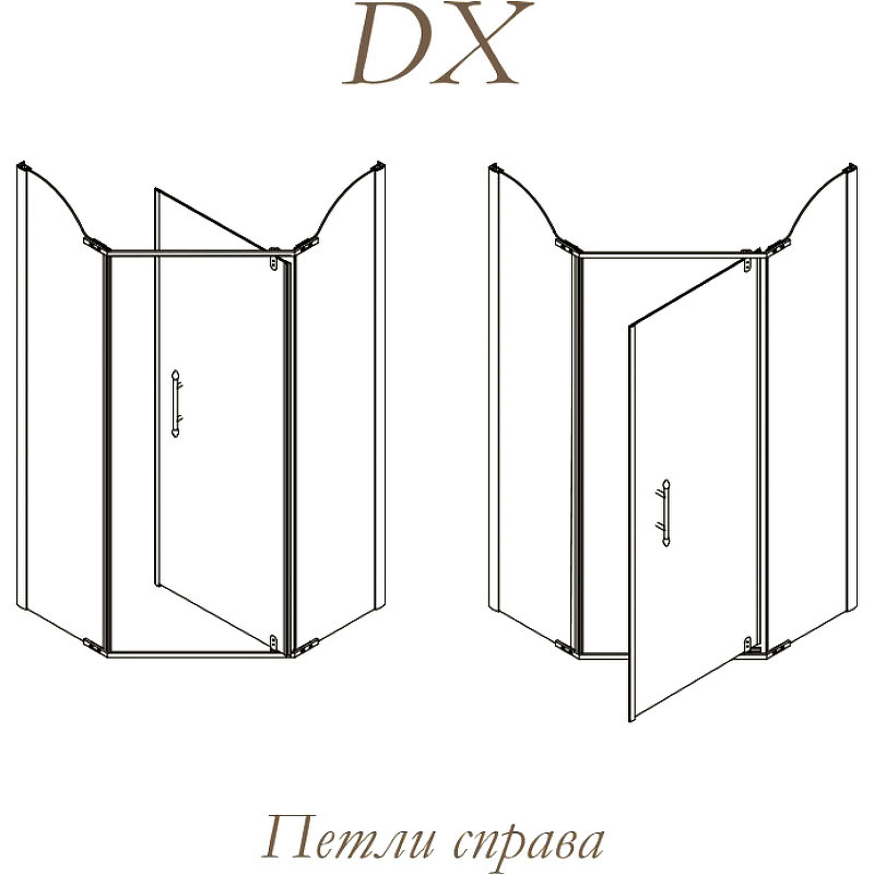 Душевой уголок Migliore Diadema Penta 100x100 24173 профиль Хром стекло прозрачное