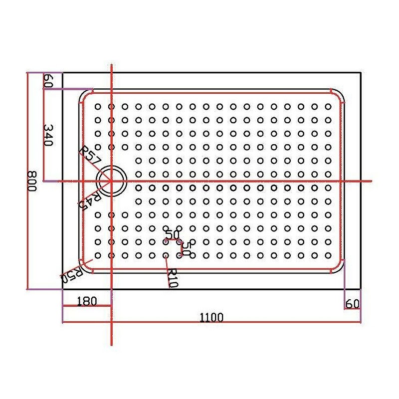 Акриловый поддон для душа Cezares Tray A 110x80 TRAY-A-AH-110/80-15-W