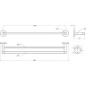 Полотенцедержатель Cezares Relax RELAX-THD-65-IN двойной