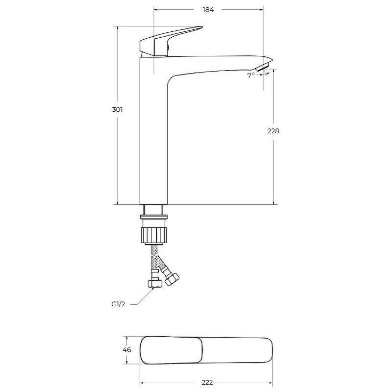 Смеситель для раковины BelBagno Due DUE-LMC-CRM-W0
