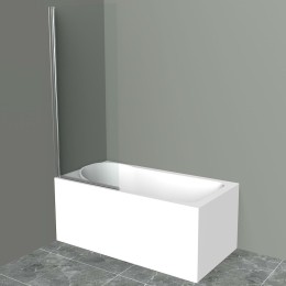 Шторка на ванну BelBagno UNO-V-1-90/150-C-Cr