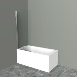 Шторка на ванну BelBagno UNO-V-1-90/150-C-Cr