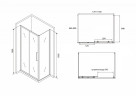 Душевой уголок Abber Schwarzer Diamant 130х90 AG30130BH-S90B профиль Черный стекло прозрачное