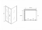Душевой уголок Abber Sonnenstrand 110x90 AG07110-S90 профиль Хром стекло прозрачное