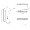 Душевой уголок Abber Schwarzer Diamant 120x50 AG30120BH-S50B-S50B профиль Черный стекло прозрачное