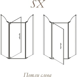 Душевой уголок Migliore Diadema Penta 100x100 24174 профиль золото стекло прозрачное