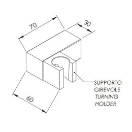 Держатель ручного душа Remer 339SSNO