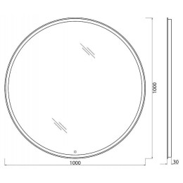 Зеркало BelBagno SPC-RNG-1000-LED-TCH с подсветкой